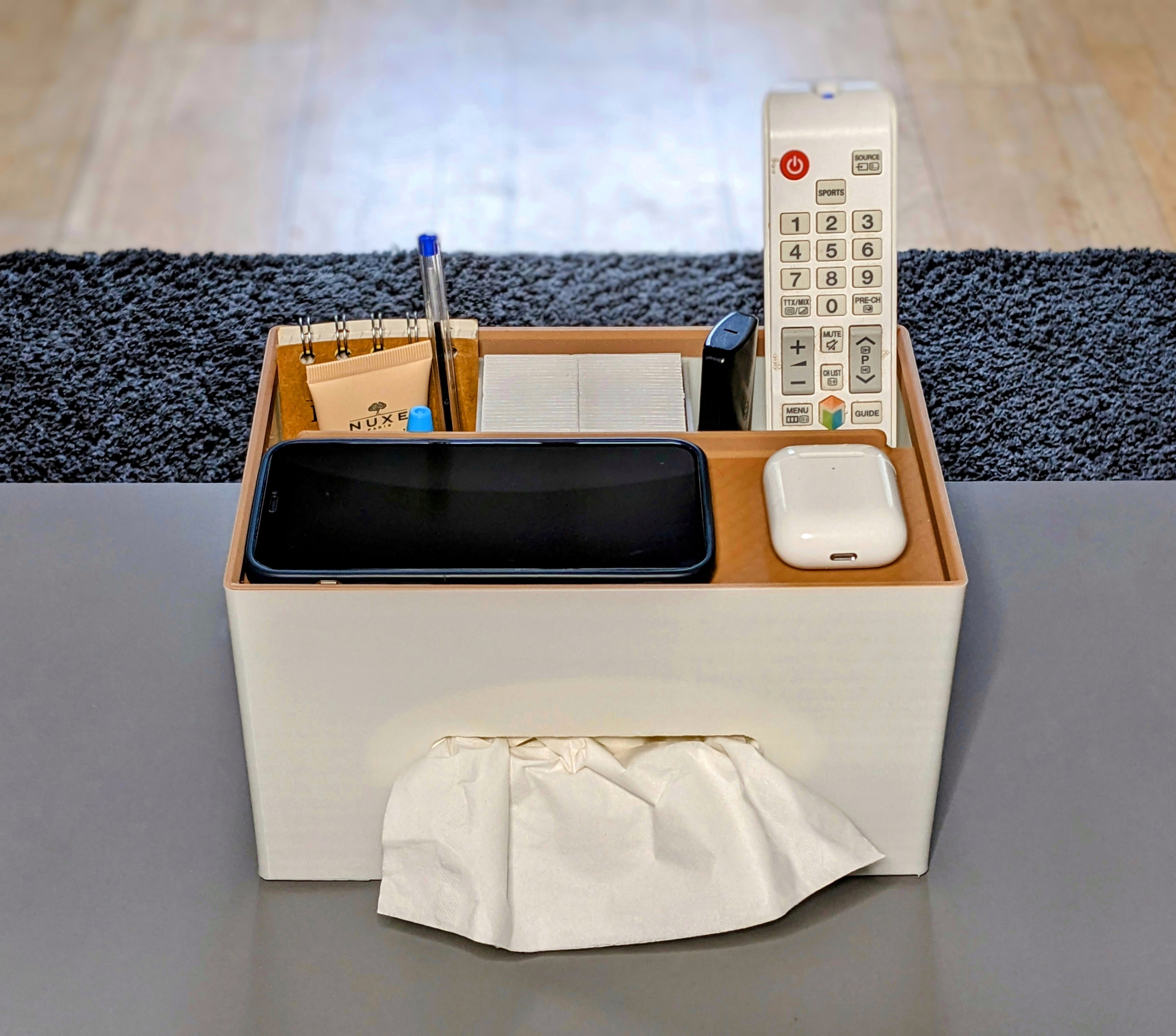 Desktop Organiser with Tissue Box