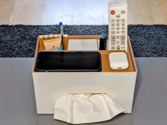 Desktop Organiser with Tissue Box