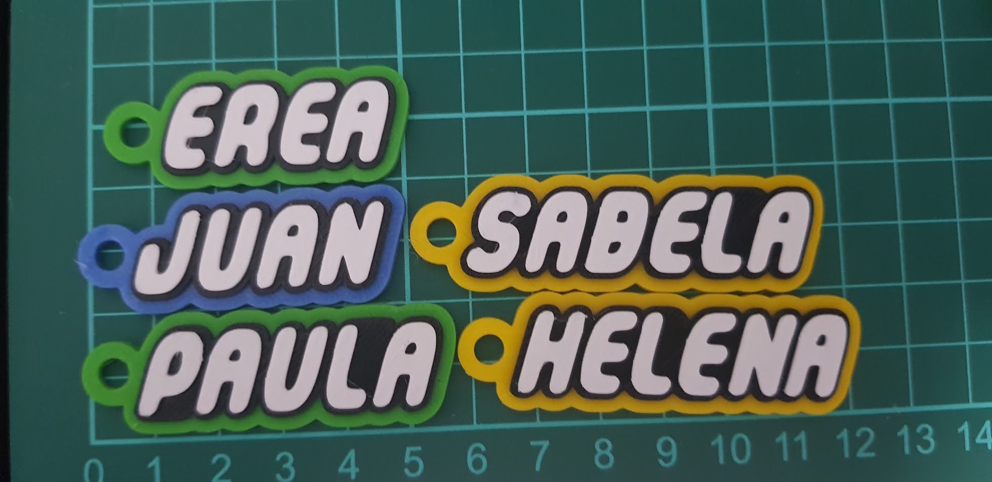 Keychain Name Erea, Helena, Juan, Paula, Sabela,
