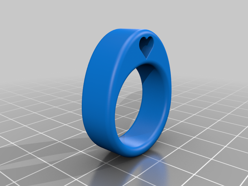 Miniatura 3 do modelo 3D Heart love ring