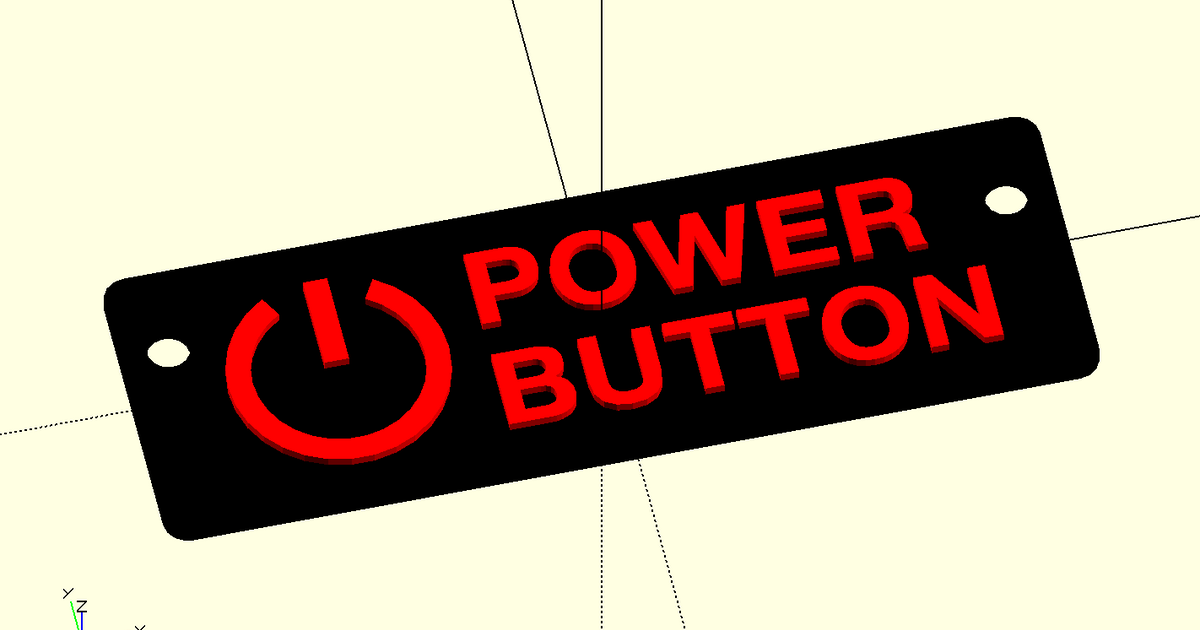 FTC Power Button Label by Tyler Hunt | Download free STL model ...