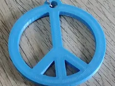 Peace symbol key ring