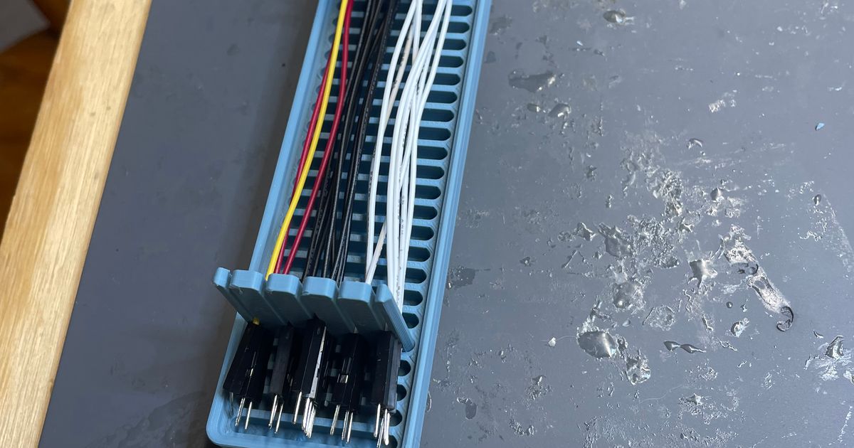 Gridfinity Adjustable Jumper Wire Comb Fixed Base by OrdinaryWonder