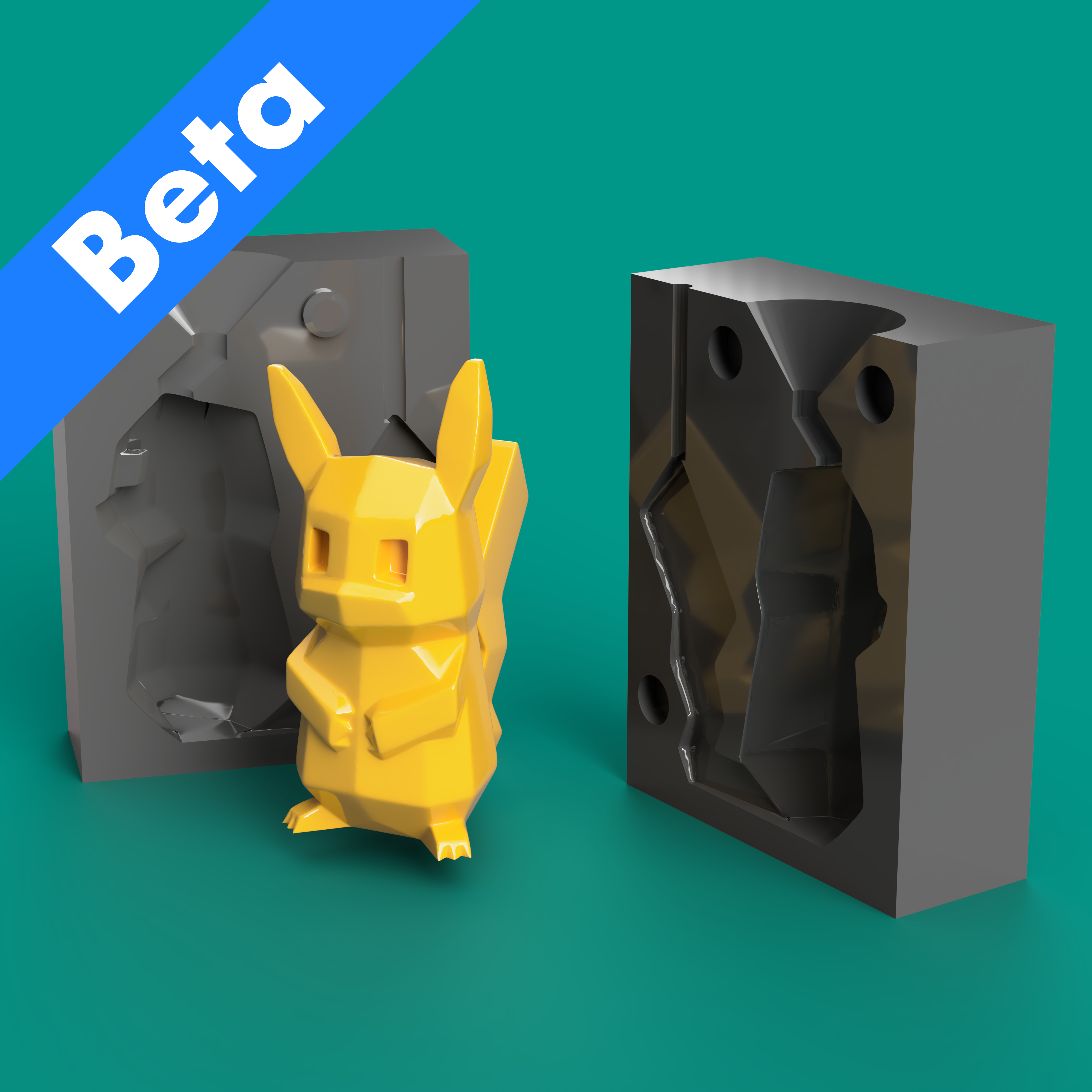 Low-Poly Pikachu - Mold (beta)