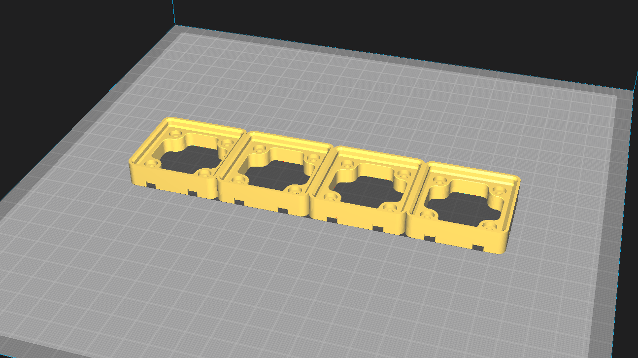 Gridfinity Dovetail Row 3D model thumbnail