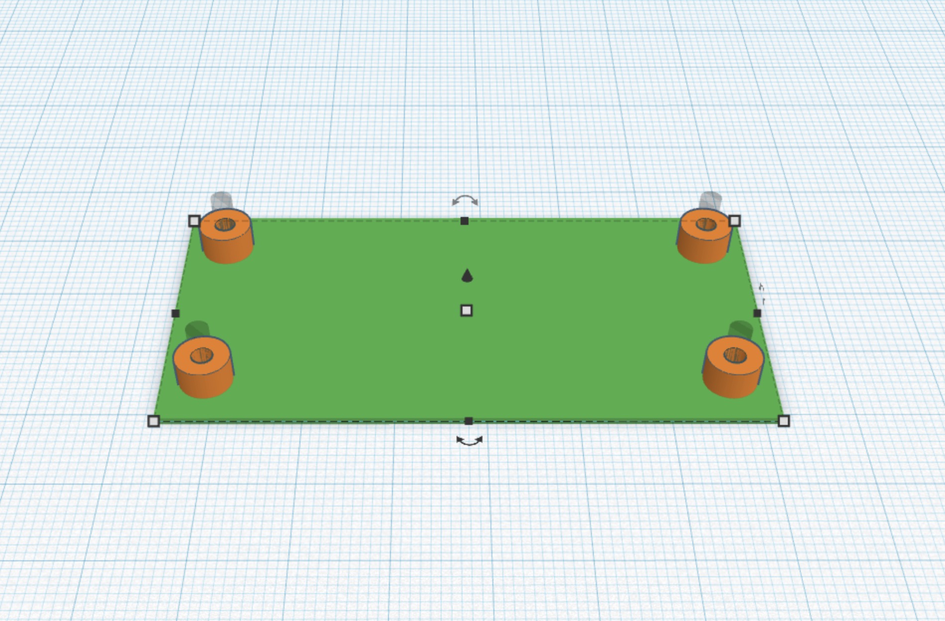 Raspberry Zero baseplate with screw holes (attribution free)