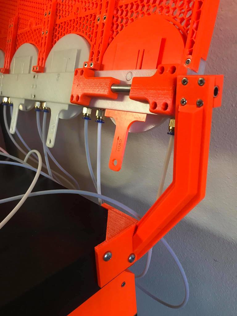Prusa MMU2 Filament Retract Bank mounts for Prusa Printer Enclosure V2
