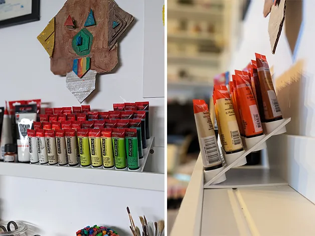 Paint Tube holder (Ikea Mosslanda Picture ledge)