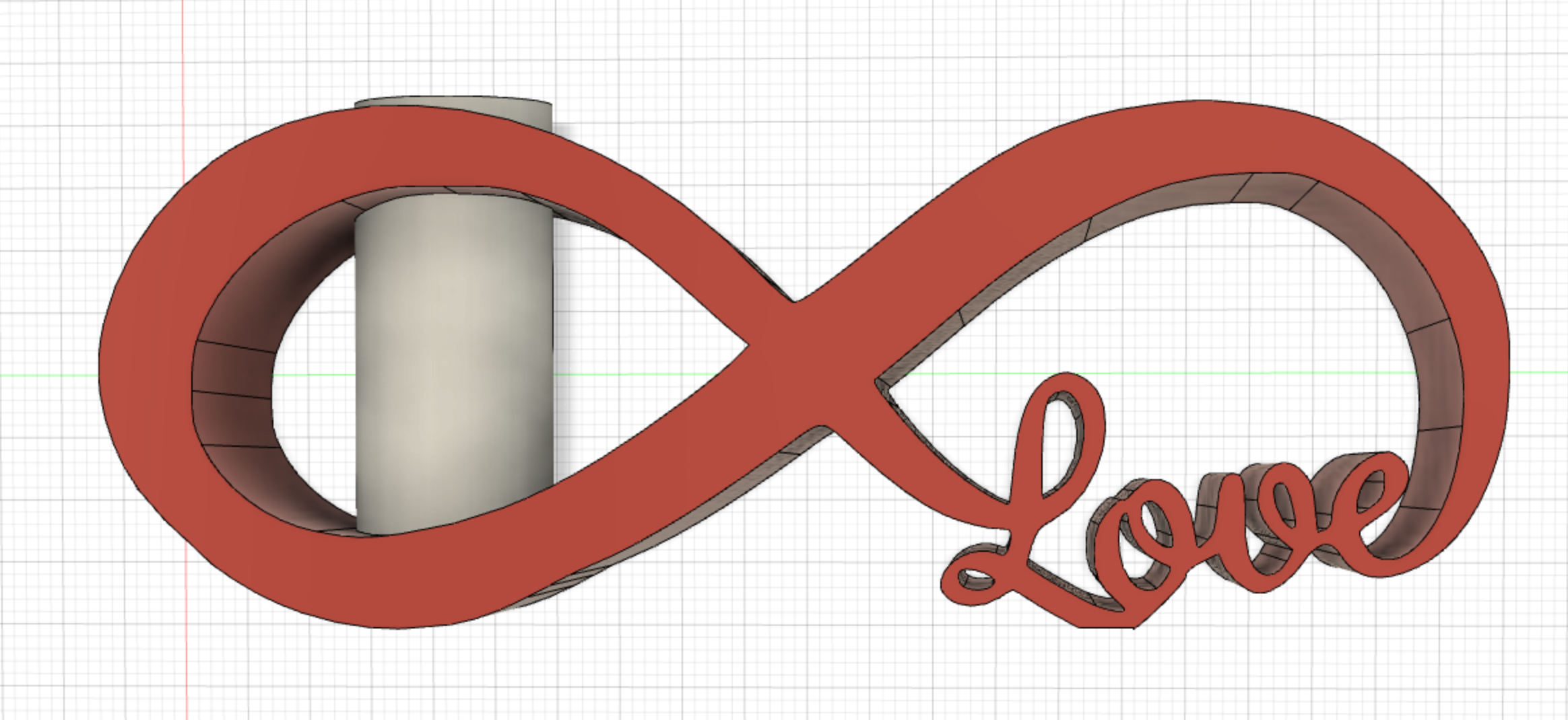 Vase infini "love"