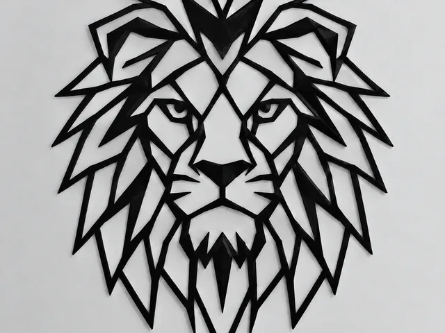 Geometric Lion Head Wall Art – Low Poly head