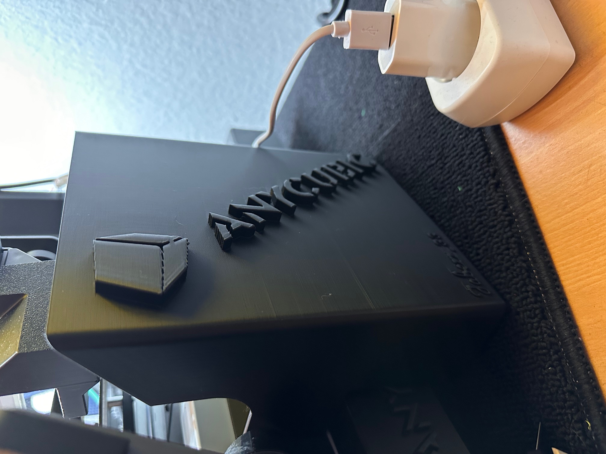 Poop Bin Stone edging slab 40x40x4cm with Anycubic logo and Nametag