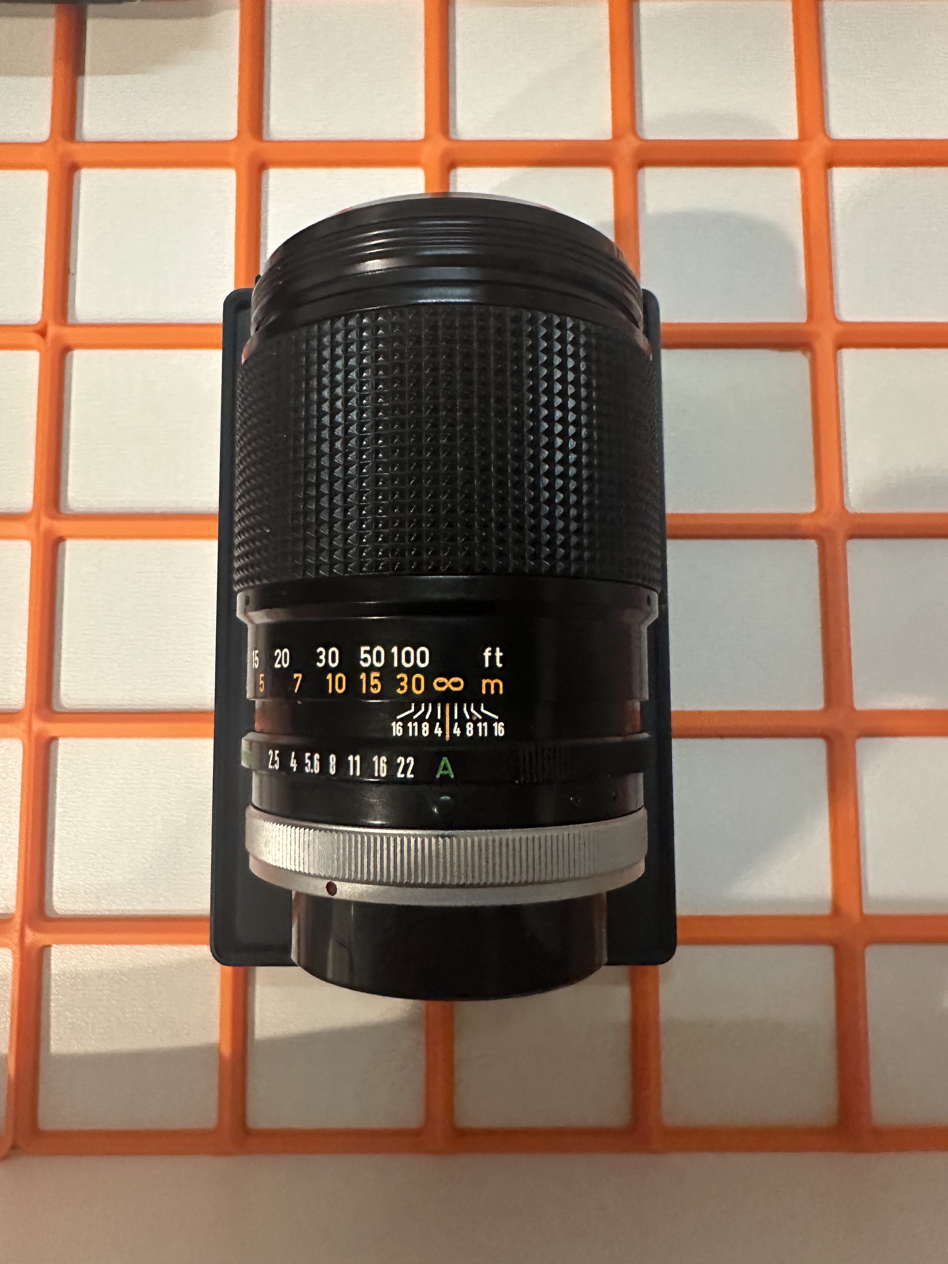 Gridfinity bin Canon FD 135mm f2.5