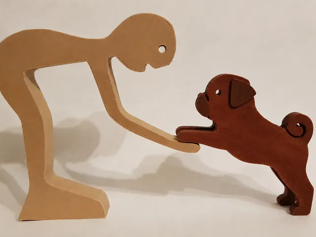 Mann mit Mops/Man with pug