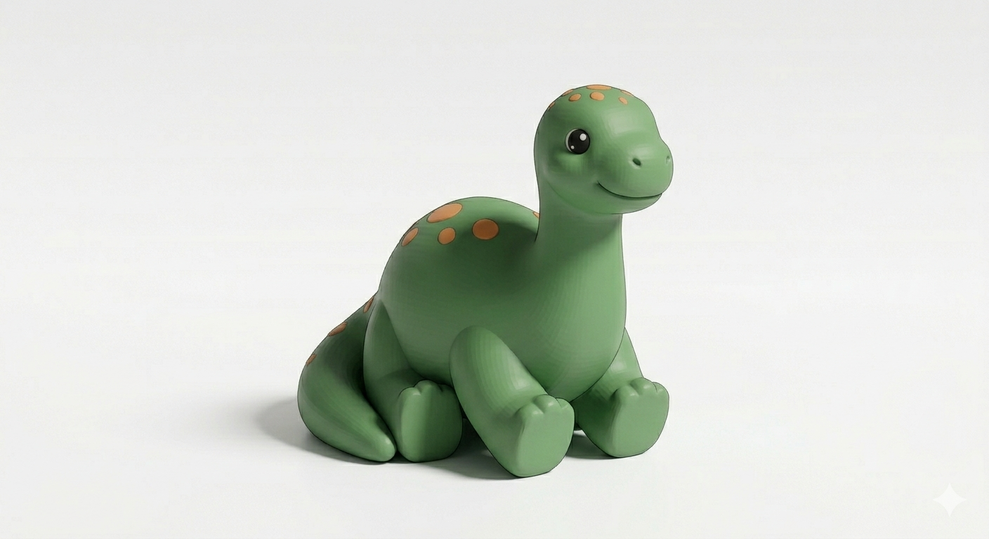 Cute Brontosaurus 3D model