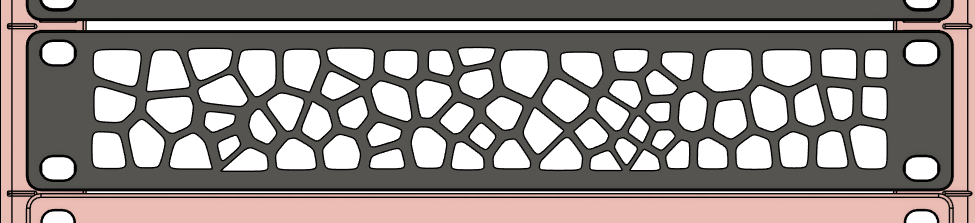 10" rack 1U Voronoi Blanking Plate
