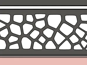 10" rack 1U Voronoi Blanking Plate