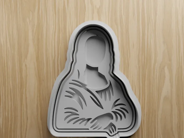 Mona Lisa Cookie Cutter STL | Renaissance Art Portrait Cookie Stamp | 3D Printable