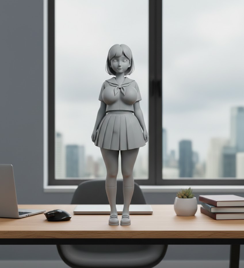 Japanese girl in school uniform