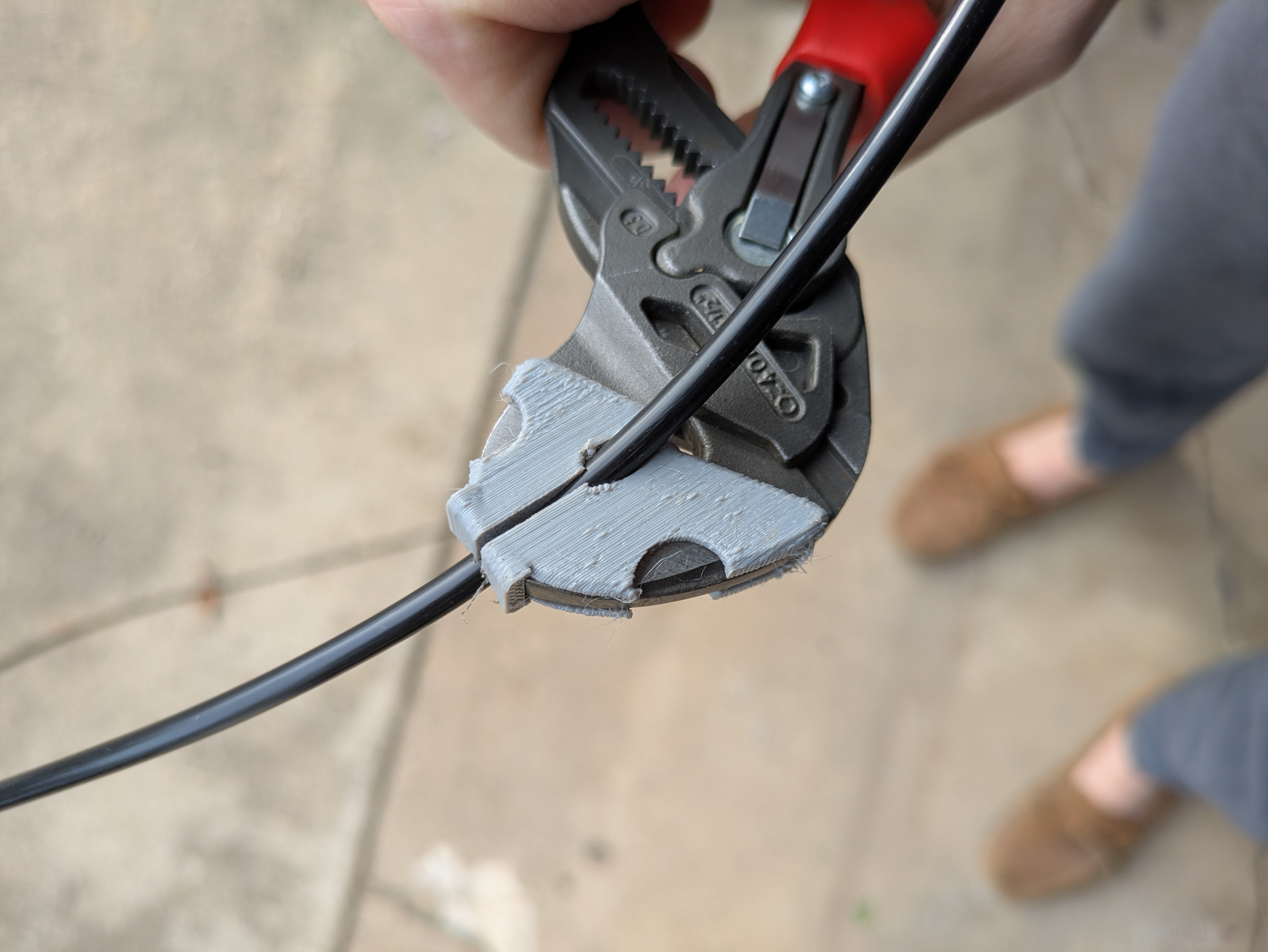 Knipex 180 Plier Wrench Cable Housing Soft Jaws