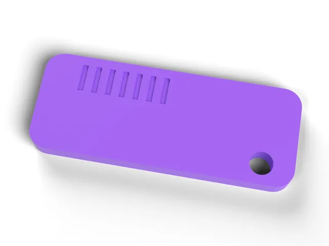 SIM Tool Keyring - Carries a SIM Ejector Pin and a microSD Card, No Supports (OpenSCAD)