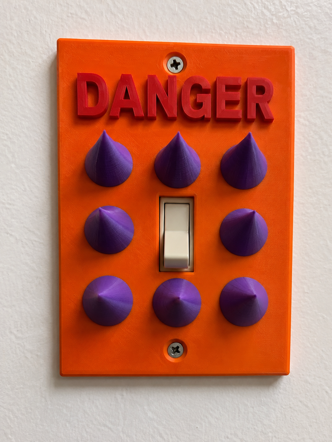Danger Spike Light Switch Cover