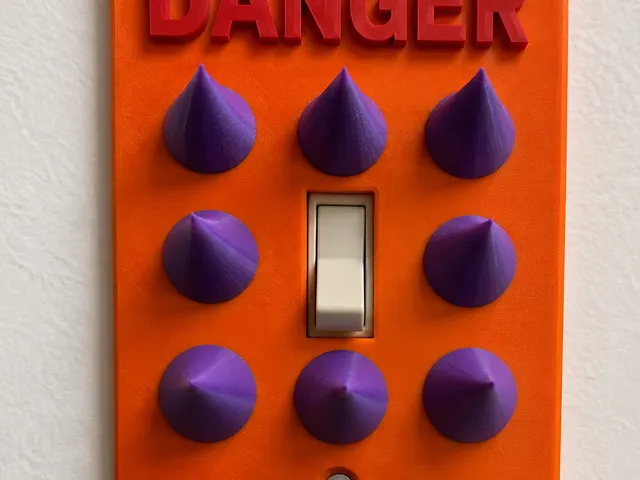 Danger Spike Light Switch Cover
