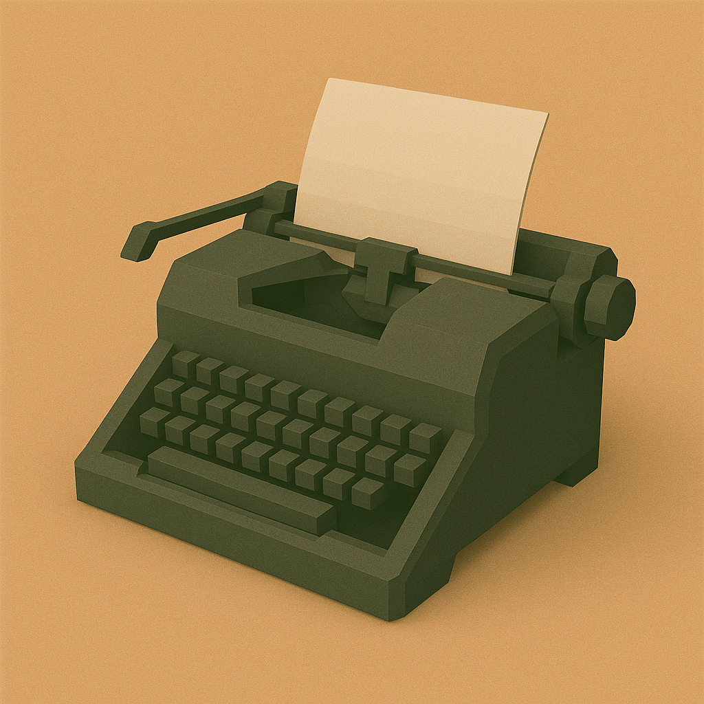 Low Poly Typewriter