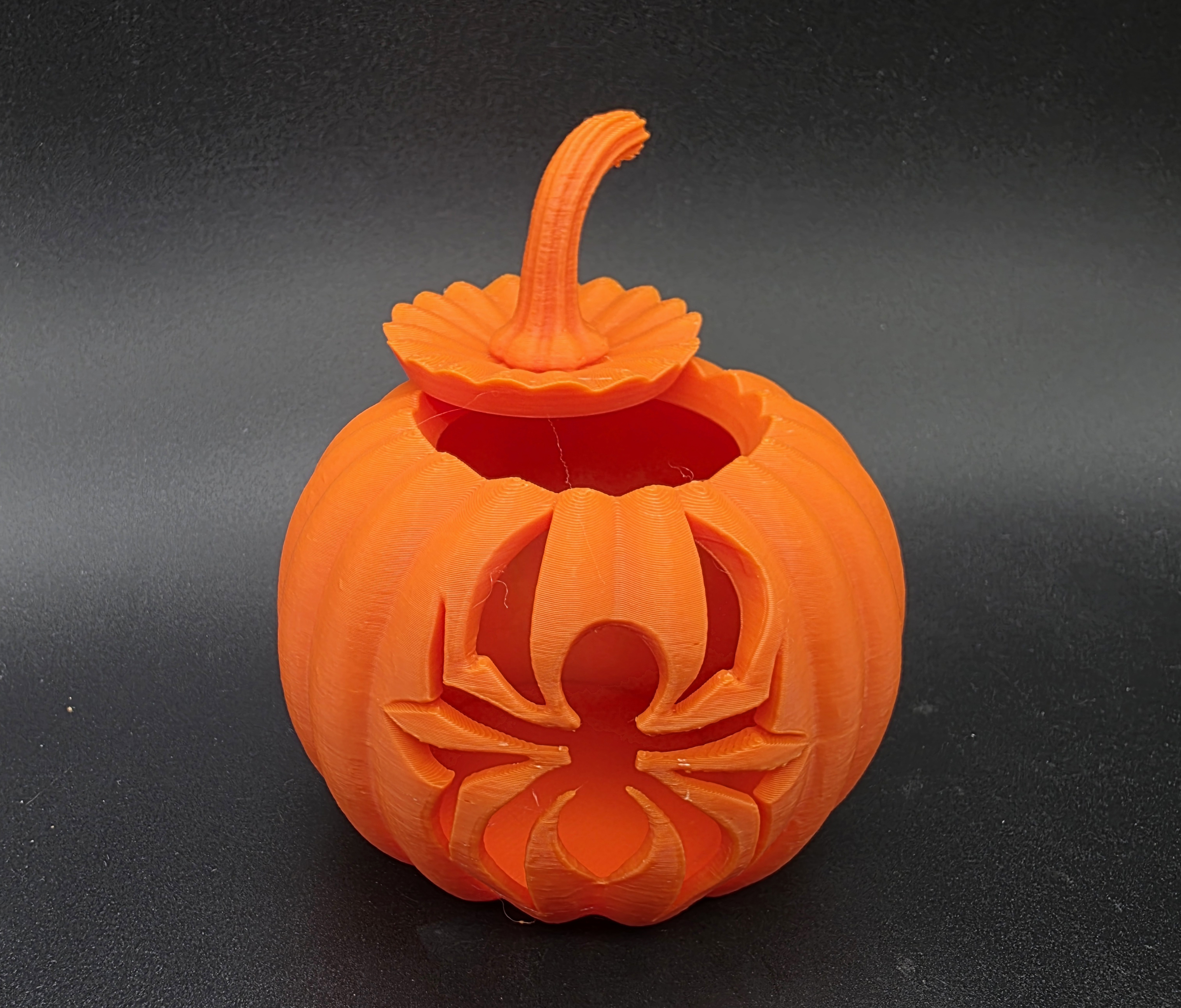 Spider Jack-o-Lantern w/Lid LED Tea Light Holder — miniatura 6
