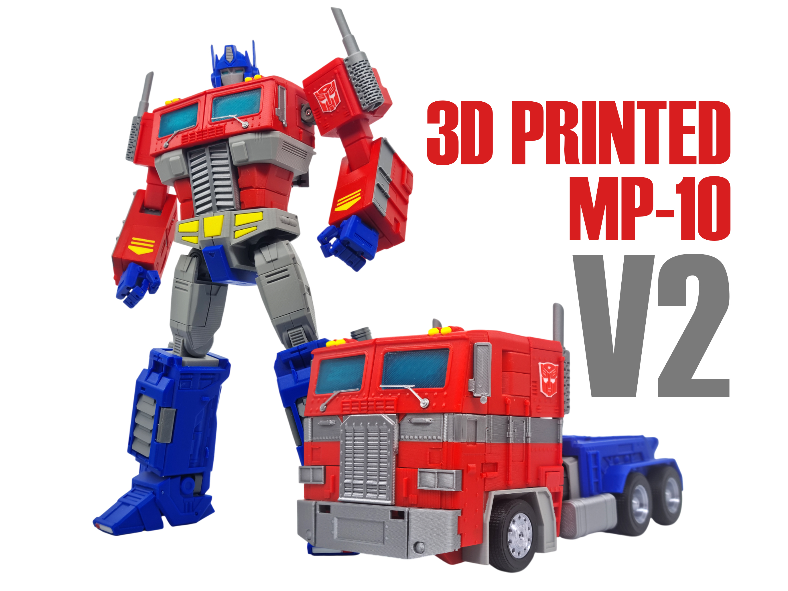 MP10 Masterpiece Optimus (Articulated, Color Separated, Transformable)