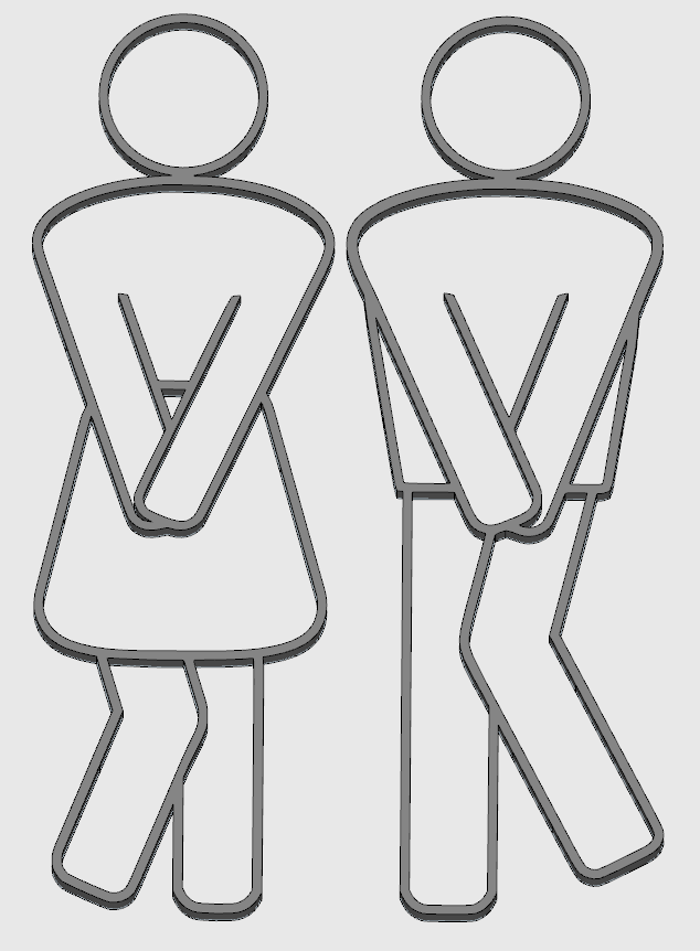 toilet door sign