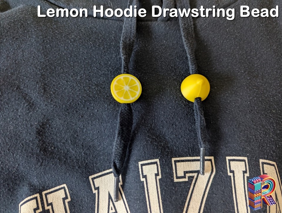 Half Lemon Drawstring Hoodie Bead
