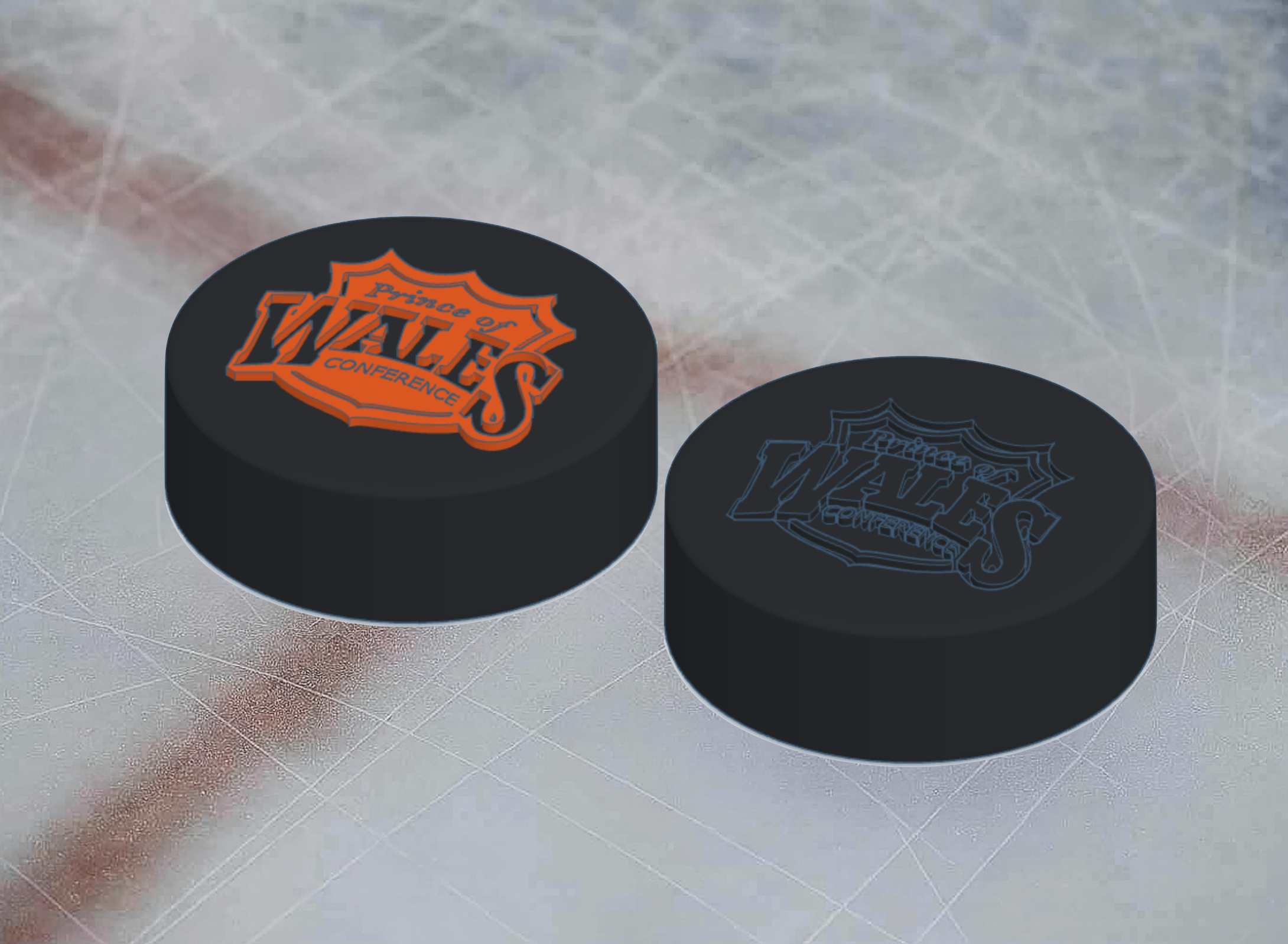 Wales Conference Retro NHL Hockey Puck Logo