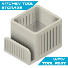 Storage / holder for kitchen tools / utensil with and without spoon rest holder | Aufbewahrung für Küchenutensilien mit und ohne Halter für Löffelablage