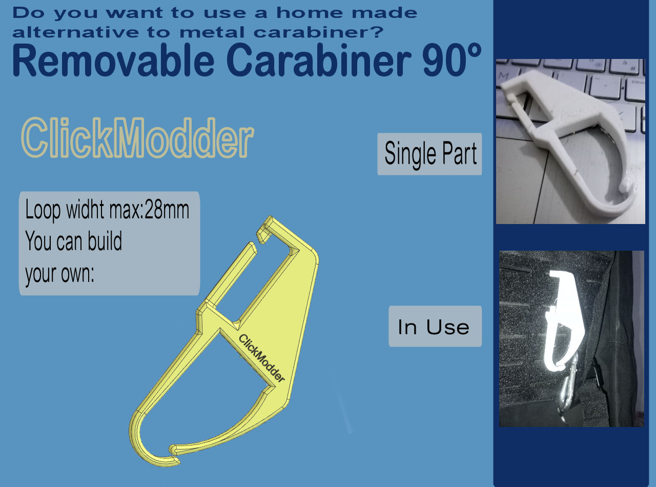 removable carabiner 90g