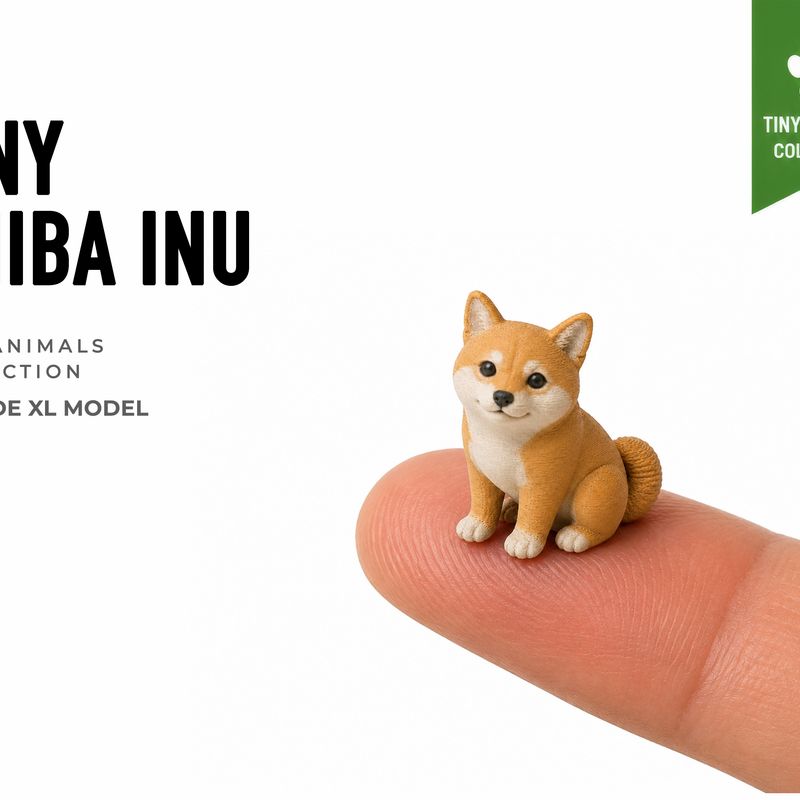 Tiny Shiba Inu - Mini Animals Series by Bazzar701 | Download free STL ...