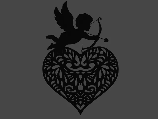 Cupid Heart Wall Art 2D