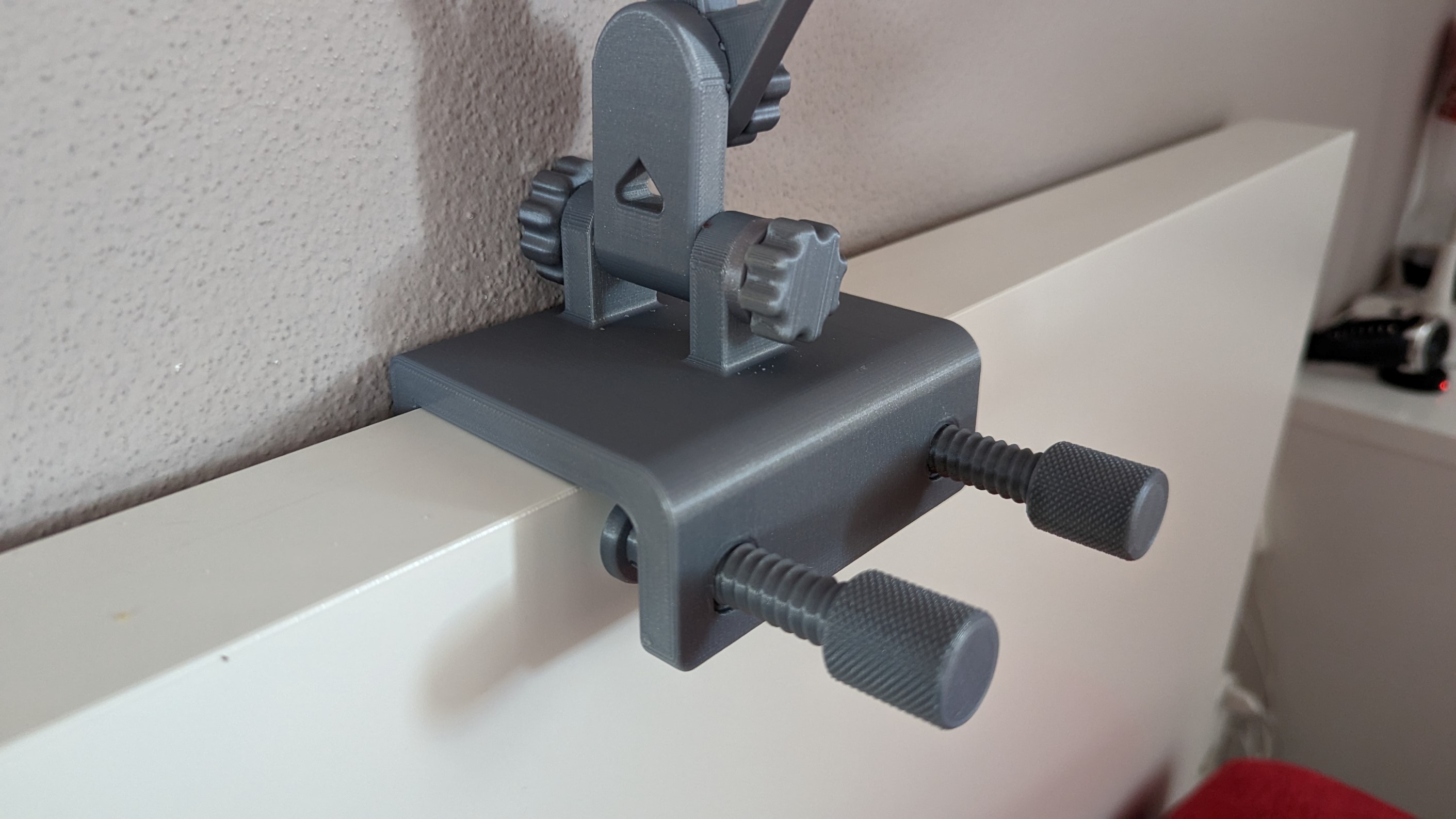 Nintendo Switch headboard mount stronger clamp, double knob by miralis