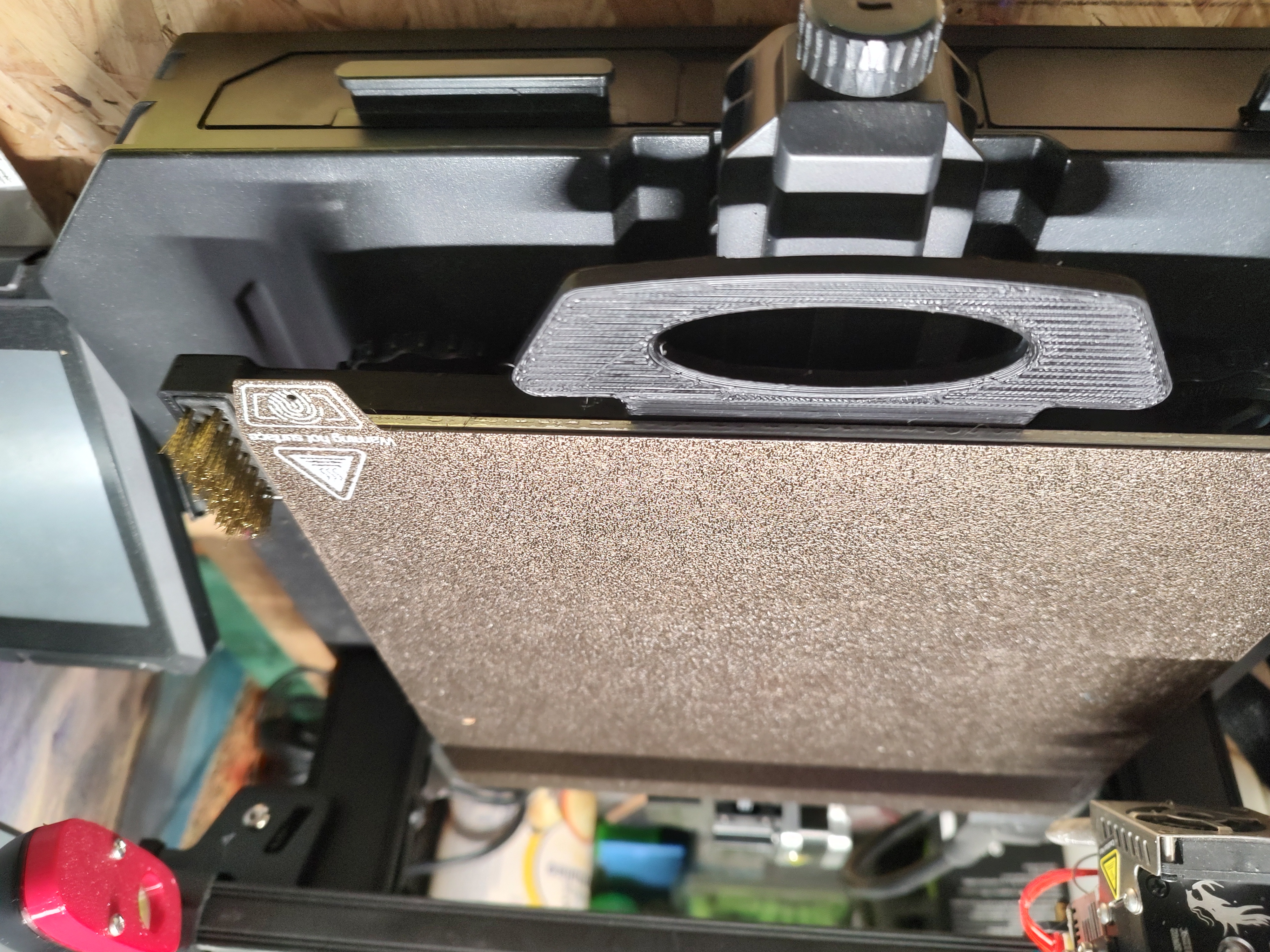 Ender 3 s1 handle with brush holder