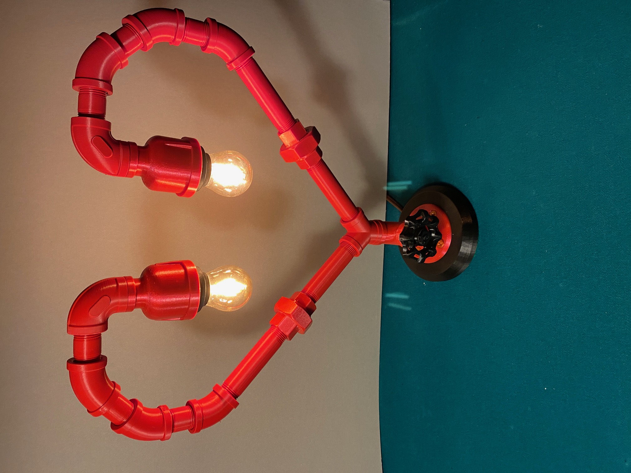 Rotary pipe valve version love light 2