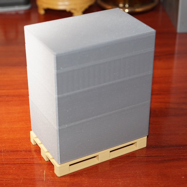 Container box, 80x120x50mm, V2, pallet size, stackable.
