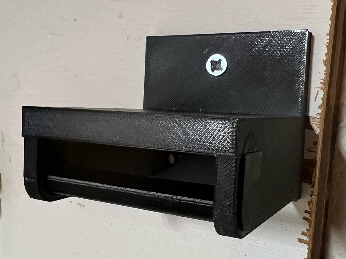 Fly rod case wall bracket