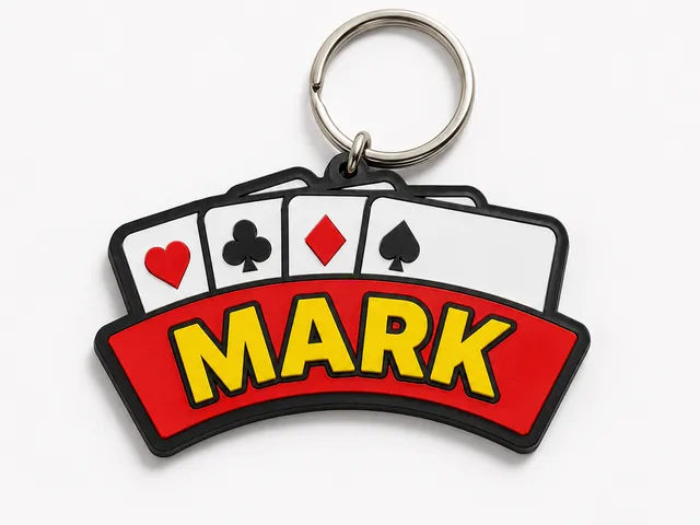 Mark's name tag with playing cards