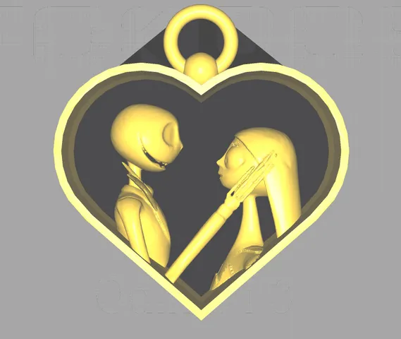 nightmare before christmas jack and sally heart