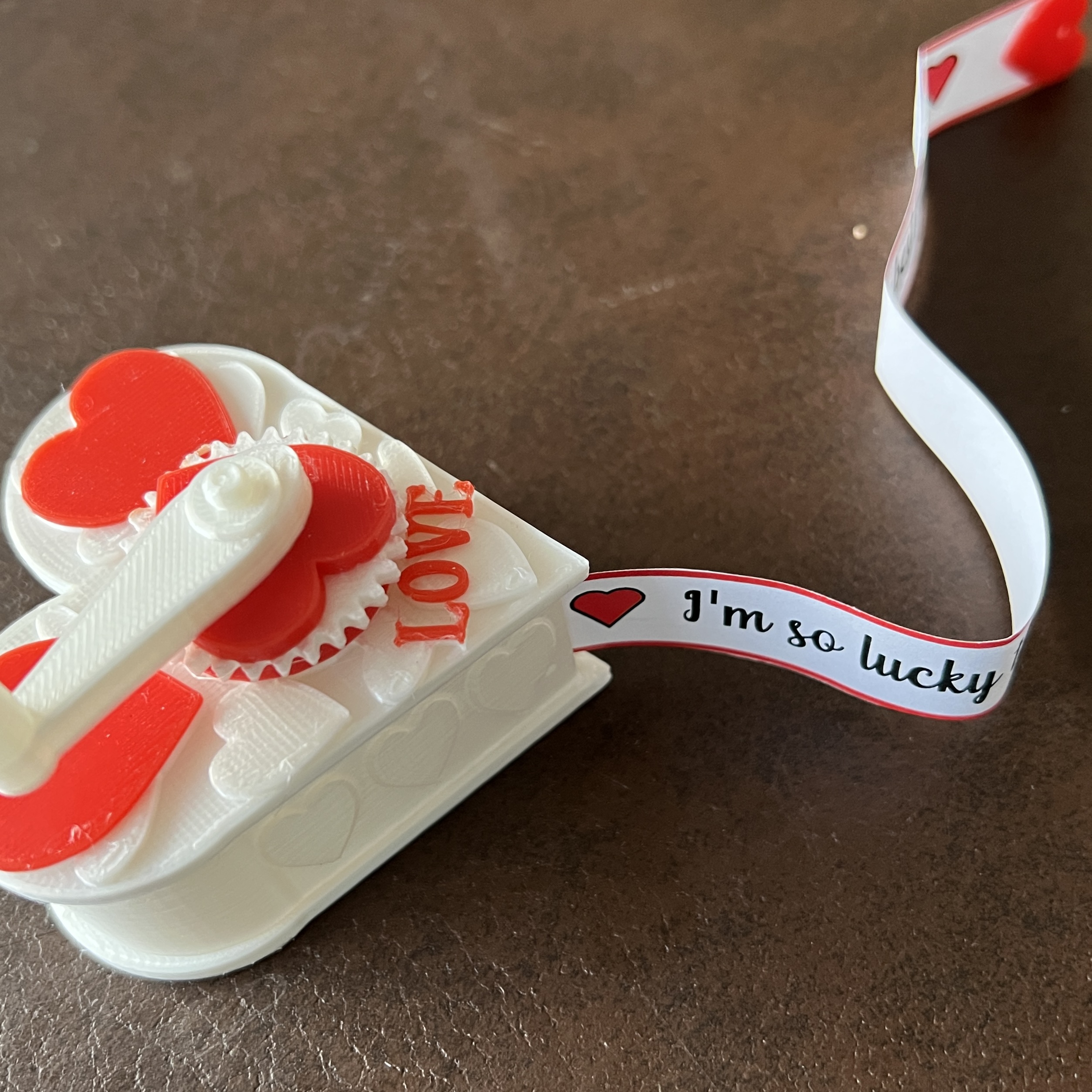 Valentine Love Heart Box with Wind-Up Message