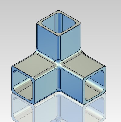 square tube - connect-1-20x20mm 90°
