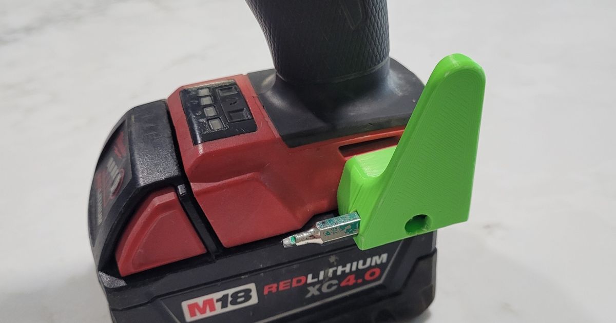 Milwaukee Drill Hook V2 With Print-In-Place Magnetic Bit holder by Michael  McTavish, Download free STL model