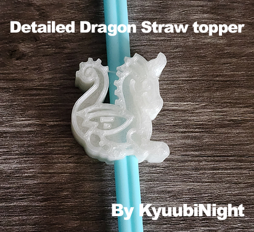 Detailed Dragon Straw topper