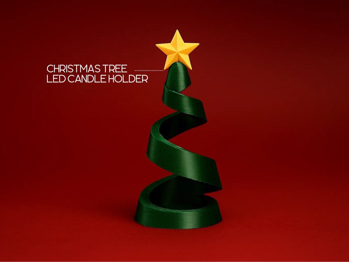 Christmas Tree LED Candle Holder – Holiday Decor