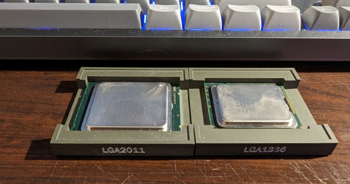 Stackable Intel CPU Holders by bieringm Download free STL model