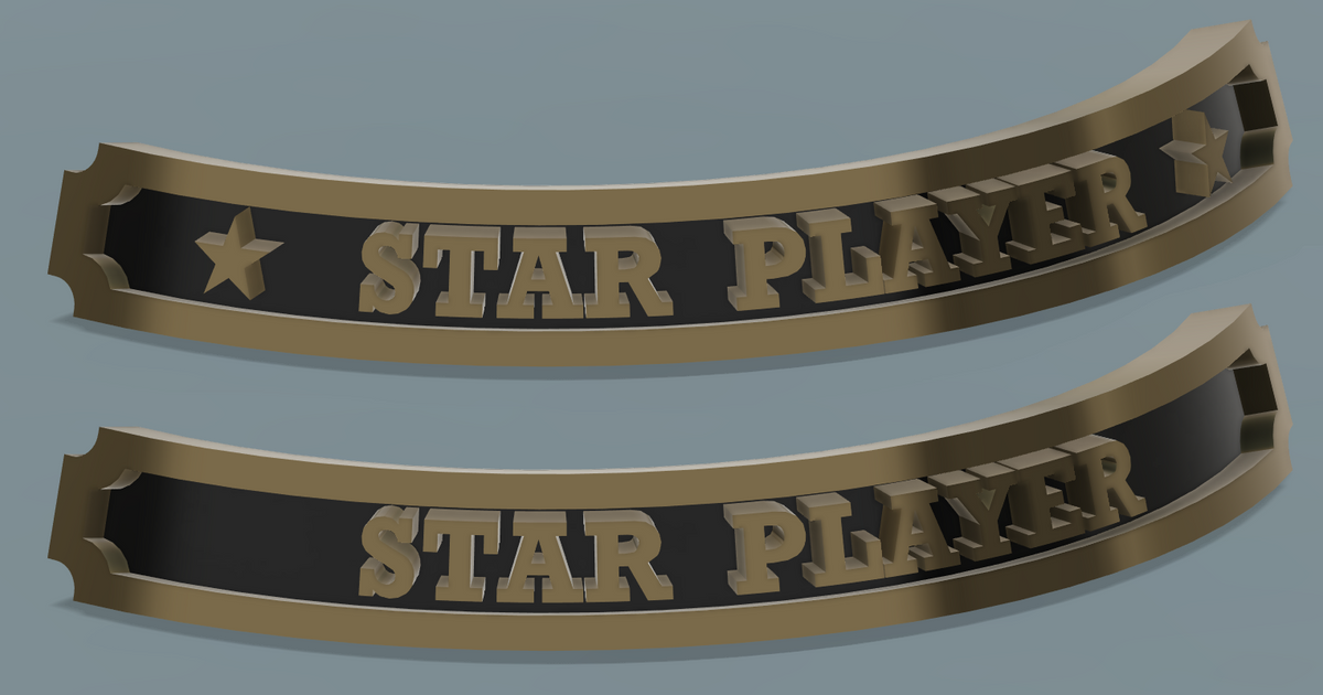 Fantasy Football Star Player Nameplates by Akar Download free STL